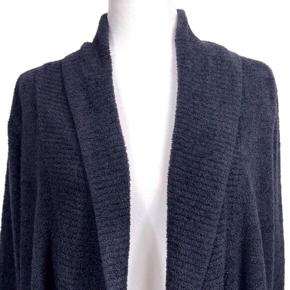 Barefoot Dreams CozyChic Lite Circle Cardigan Size Medium Black 423 - Picture 6 of 16
